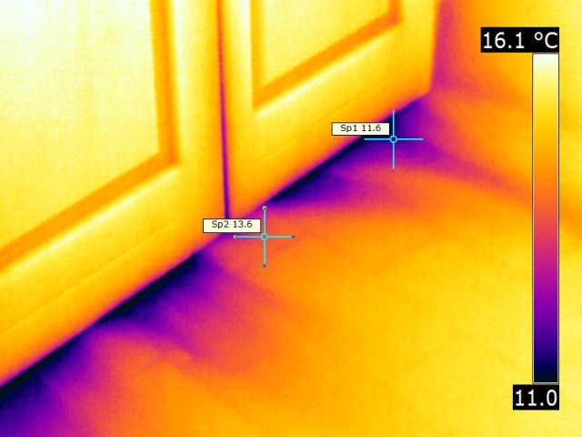 Spifferi d aria con termocamera